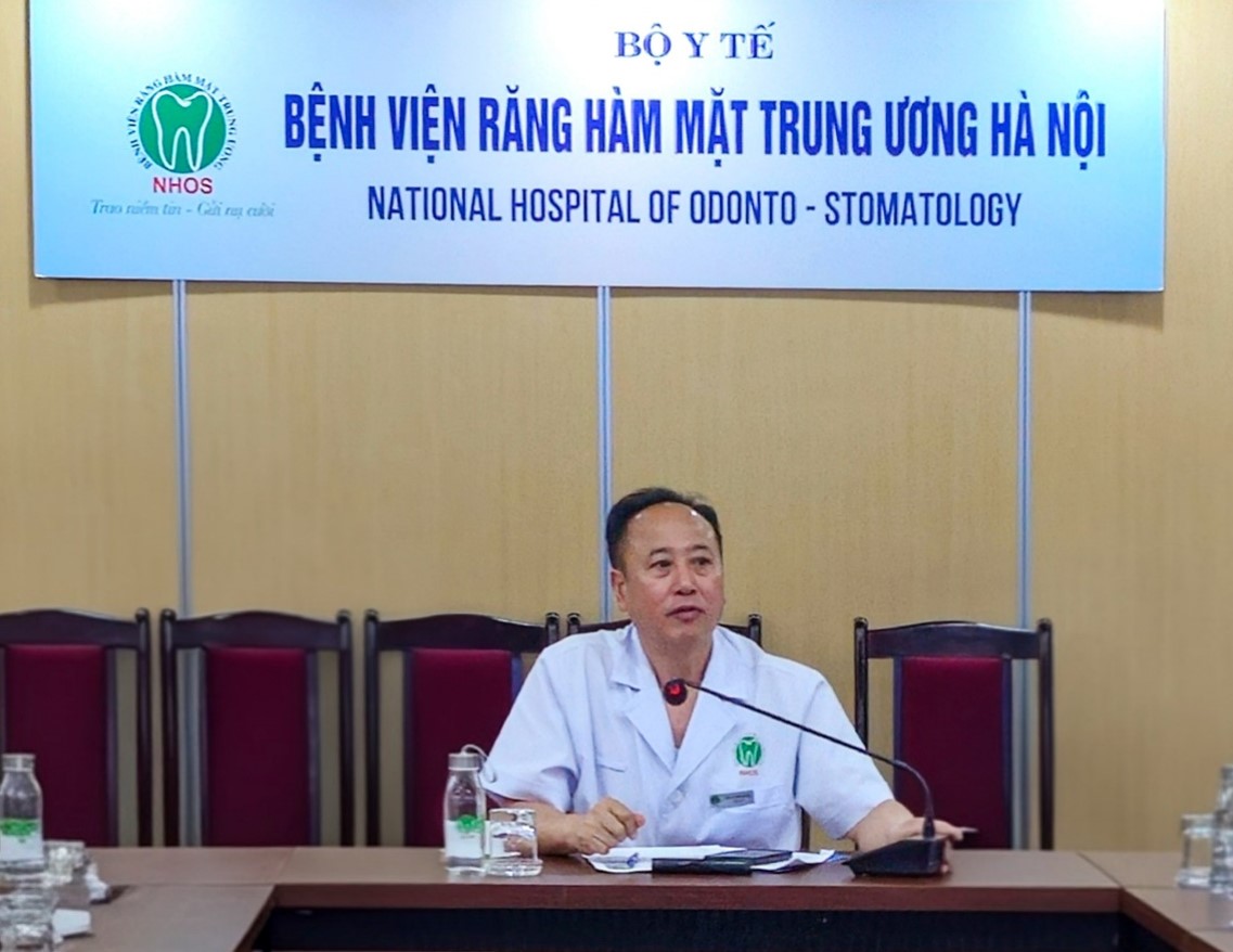 PGS.TS Trần Cao Bính, Bí thư Đảng ủy, Giám đốc Bệnh viện phát biểu